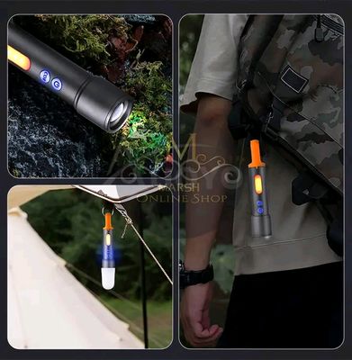 💥Auoyo Multifunctional COB Warning Zoomable Flashlight_img_7