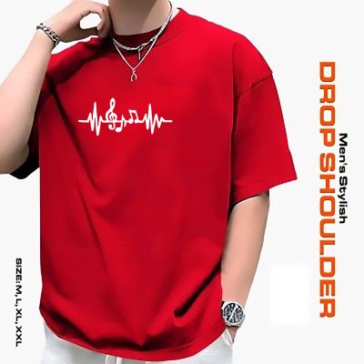 Men's Stylish Drop Shoulder- Red_img_1