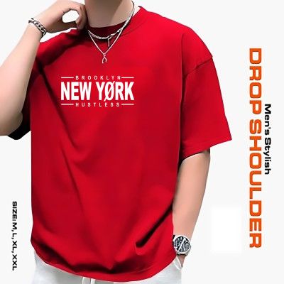 Men's Stylish Drop Shoulder- Red_img_7
