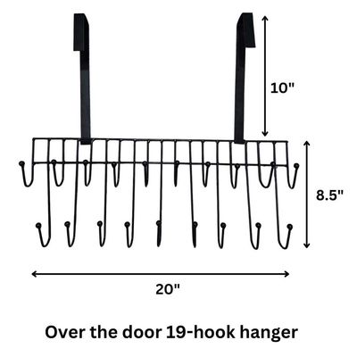 Over The Door 19-Hook Hanger – Space-Saving Organizer_img_1