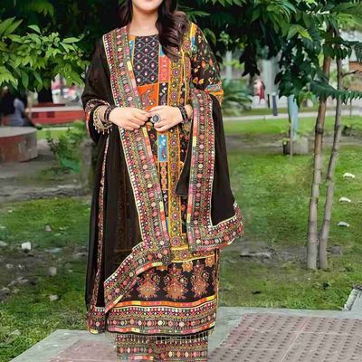Georgette Readymade Three Piece_img_1
