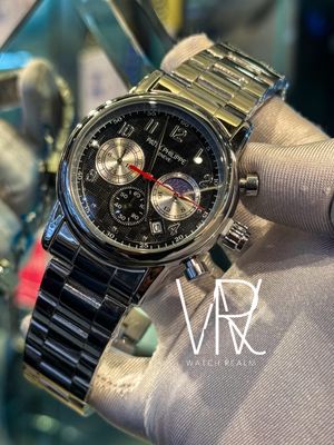 PATEK CHRONO SILVER CHAIN,BLACK DIAL_img_0