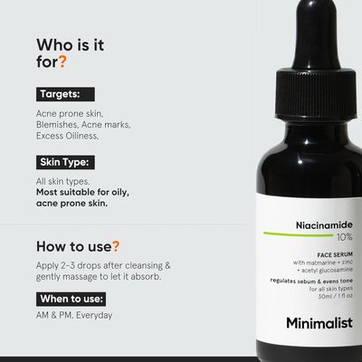 Minimalist 10% Niacinamide Face Serum with Zinc – Oil Control & Anti-Acne for Clearer Skin_img_1