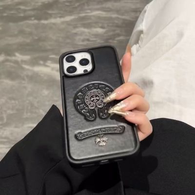 Premium Leather Metal Logo Case_img_2