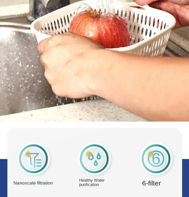 Faucet Filter Kitchen Household Water Purification Tool Six-layer Splash Proof Universal Shower Extension Filter_img_1