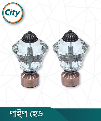 ১ জোড়া (২ পিস) অ্যান্টিক পালিশ করা বড় ক্রিস্টাল পর্দা পাইপ কভার পাইপ ক্যাপ পাইপ হেড ১ ইঞ্চি পাইপের জন্য_img_0