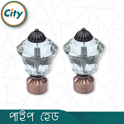 ১ জোড়া (২ পিস) অ্যান্টিক পালিশ করা বড় ক্রিস্টাল পর্দা পাইপ কভার পাইপ ক্যাপ পাইপ হেড ১ ইঞ্চি পাইপের জন্য_img_1
