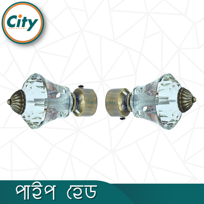 ১ জোড়া (২ পিস) অ্যান্টিক ব্রাস পালিশ করা বড় ক্রিস্টাল পর্দা পাইপ কভার পাইপ ক্যাপ পাইপ হেড ১ ইঞ্চি পাইপের জন্য_img_2
