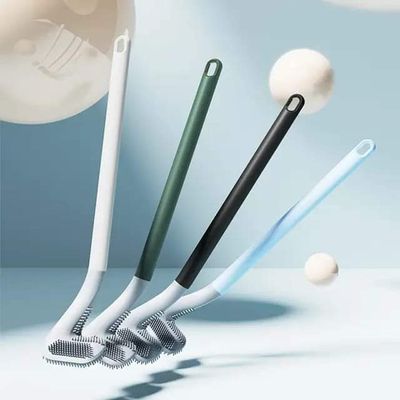 Long Handle Silicone Toilet Brush for Golf / No Dead Wall Cleaning Brush / Bathroom Flexible Bendable Toilet Brush Bathroom Supplies_img_0