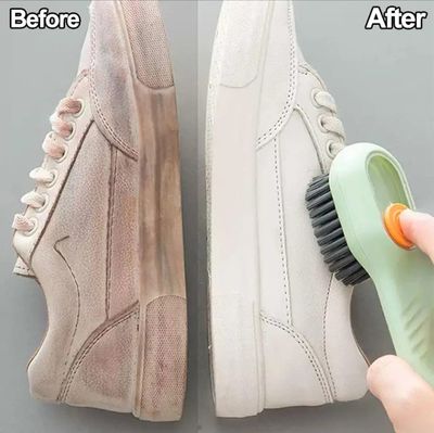 Shoes Clothes Brush with Soap Dispenser Automatic Liquid Discharge Bathroom Laundry Scrub Soft Cleaning Brushes Household Tools_img_0