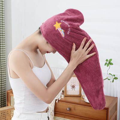 Coral Fleece Dry Hair Soft Shower Hair Towel Absorbent Quickly Drying Head Scarf Shower_img_0