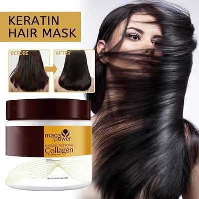 Maca Power Collagen Keratin Hair Mask Essence for Dry Damaged Hair 500ml_img_2