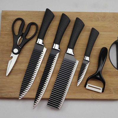 Family Kitchen Knife Set 6 In 1 Kitchen Scissors Fruit Peel Set (ER-0238A)_img_0