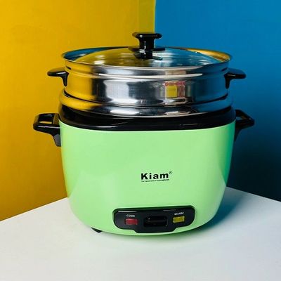 Kiam DRC 9704 2.8 Liter Stainless Steel + Non-Stick Double Pot Rice Cooker_img_1