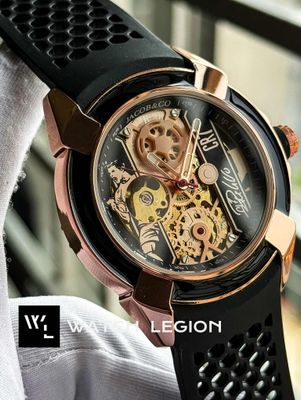 JACOB & CO CR7 AUTO ROSE GOLD CASE BLACK BELT_img_1