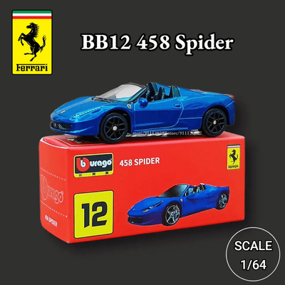 Bburago Ferrari 458 Spider Blue 1/64_img_0
