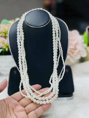 Long Pearl Double layer Necklace/or 4 Layer Pendent_img_1