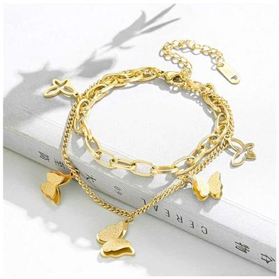 Tassel Frosting Butterfly SS BraceletColor Guaranteed_img_1