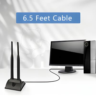 Eightwood 2.4GHz 5GHz Dual Band RP-SMA Male WiFi Antenna + IPEX MHF4 to RP-SMA Female Cable (2-Pack)_img_8