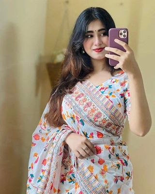 স্ক্রিন প্রিন্ট হাফ সিল্ক শাড়ি_img_1