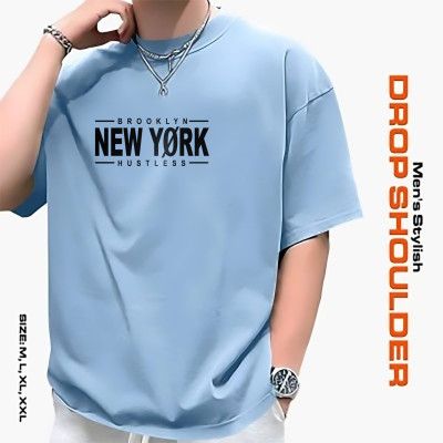 Men's Stylish Drop Shoulder- Sky Blue_img_3