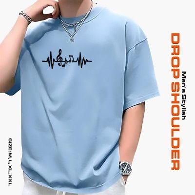 Men's Stylish Drop Shoulder- Sky Blue_img_6