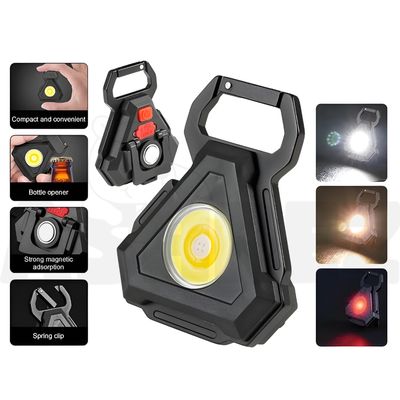 Mini LED Flashlight Work Light Portable Keychain USB Rechargeable Torch_img_1