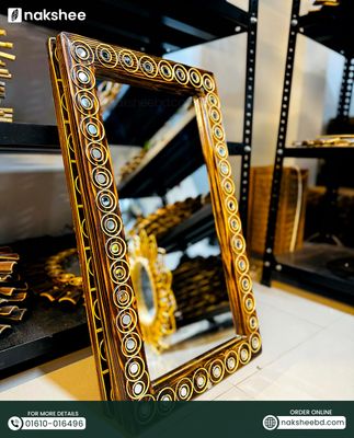 Squre wooden mirror 16/28” // বর্গাকার কাঠের আয়না_img_2