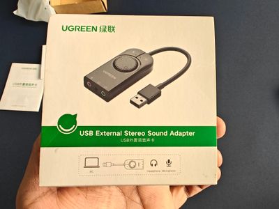 Ugreen Sound Card USB Audio Interface External 3.5mm Microphone Audio Adapter Soundcard for Laptop PS4 Headset USB Sound Card_img_0