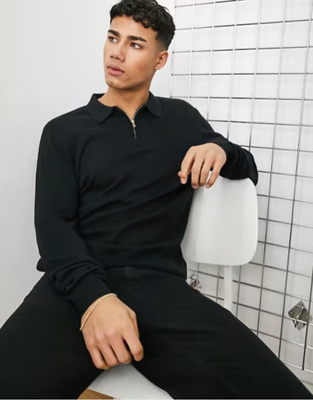 Polo Long Sleeve Zip Shirt & Trouser Set_img_0