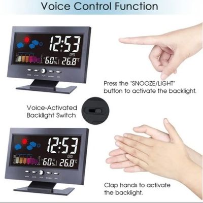 LCD Color Screen Digital Backlight Snooze Alarm Clock Weather Forecast Station_img_5