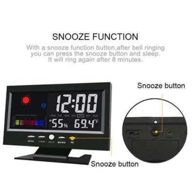 LCD Color Screen Digital Backlight Snooze Alarm Clock Weather Forecast Station_img_6