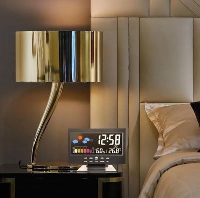 LCD Color Screen Digital Backlight Snooze Alarm Clock Weather Forecast Station_img_7