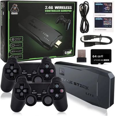 64G Built-in 20000 Games Stick 2 Wireless controller gamepad 4K HD Video game Console_img_0