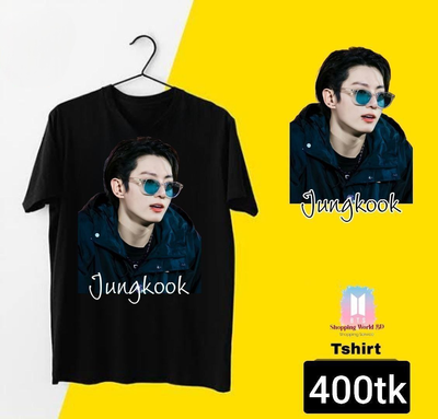 Jungkook With Sunglass Half Sleeve T-Shirt_img_1