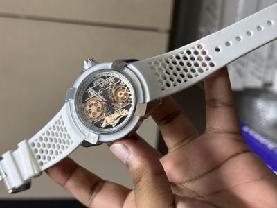 JACOB & CO CR7 QUARTZ SWEEP SILVER CASE WHITE BELT_img_0
