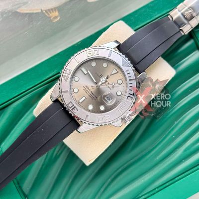 Rolex Yatch Master ||Silver Silver | AA+ Grade || With Rolex Mid Size Box_img_0
