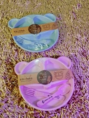 Cat Plate Set With Spoon (Pink colour)_img_3