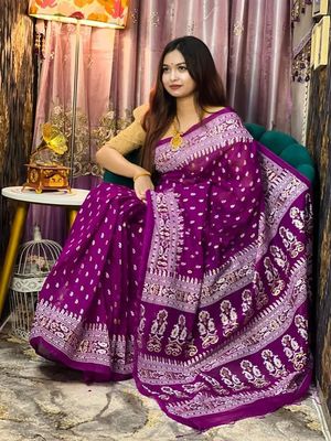 New Printed Half Silk Saree_img_13