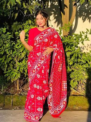 New Printed Half Silk Saree_img_28