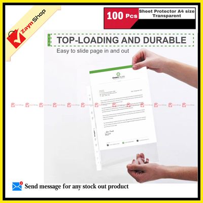 Sheet Protector A4 size Transparent 100 pcs Bundle_img_4