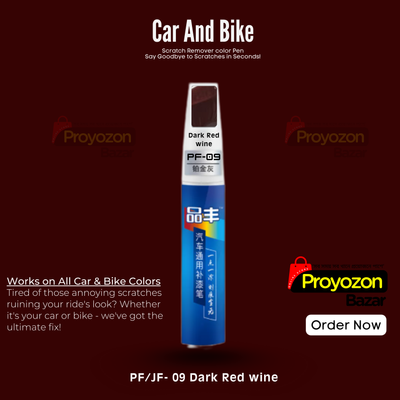 Dark Red Wine Color Car And Bike Scratch Repair Color Pen._img_1