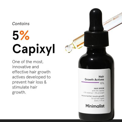 Minimalist Hair Growth Serum – 18% Actives with Redensyl, Anagain, Procapil, Capixyl & Baicapil_img_3