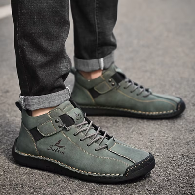 BREATHABLE LEATHER SHOE ANKLE BOOTS_img_0