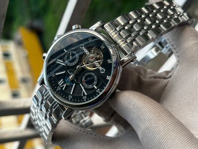 Patek Philippe Automatic Black Dial Silver Chain_img_0