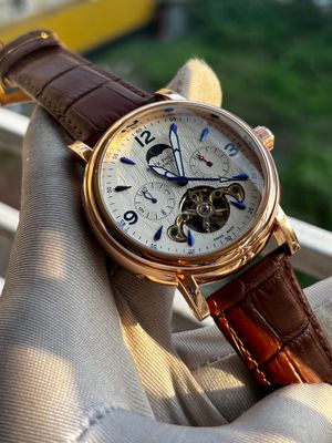 Patek Philippe V2 Automatic White Dial Brown Belt_img_0