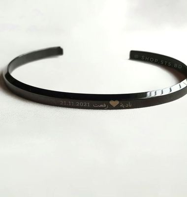 Black Benedict Cuff - custom engraved_img_0
