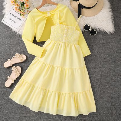 Imported🌸 Girls' Floral Dress & Jacket Set – Spring/Autumn Two-Piece Outfit_img_0