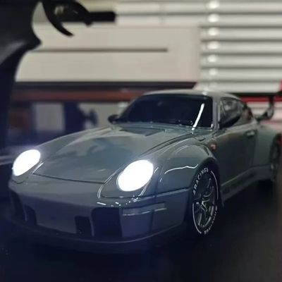 Porsche 993 911 RWB 4WD RC Drift Car With Tires & Traffic Cones_img_4