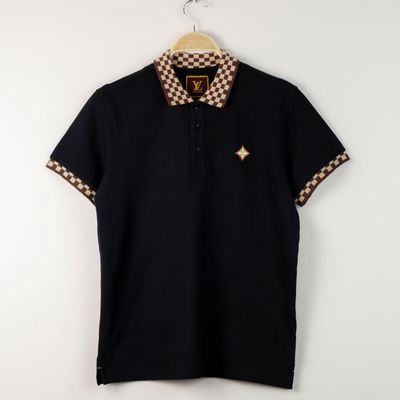 Exclusive Collection LV Cotton Spandex Polo Black_img_0